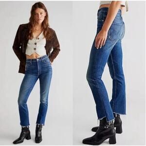 Mother The Insider Crop Step Fray Jeans Size 25 Wash Bad Reputation